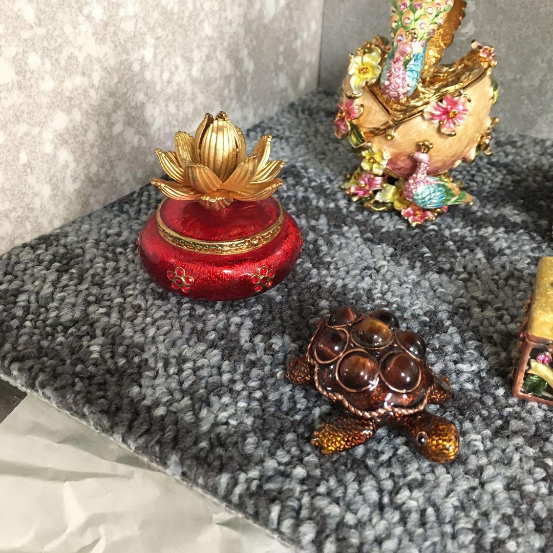 限定値下ジュエリーボックス　アクセサリーケース　孔雀　蓮子　薔薇　亀　インテリア