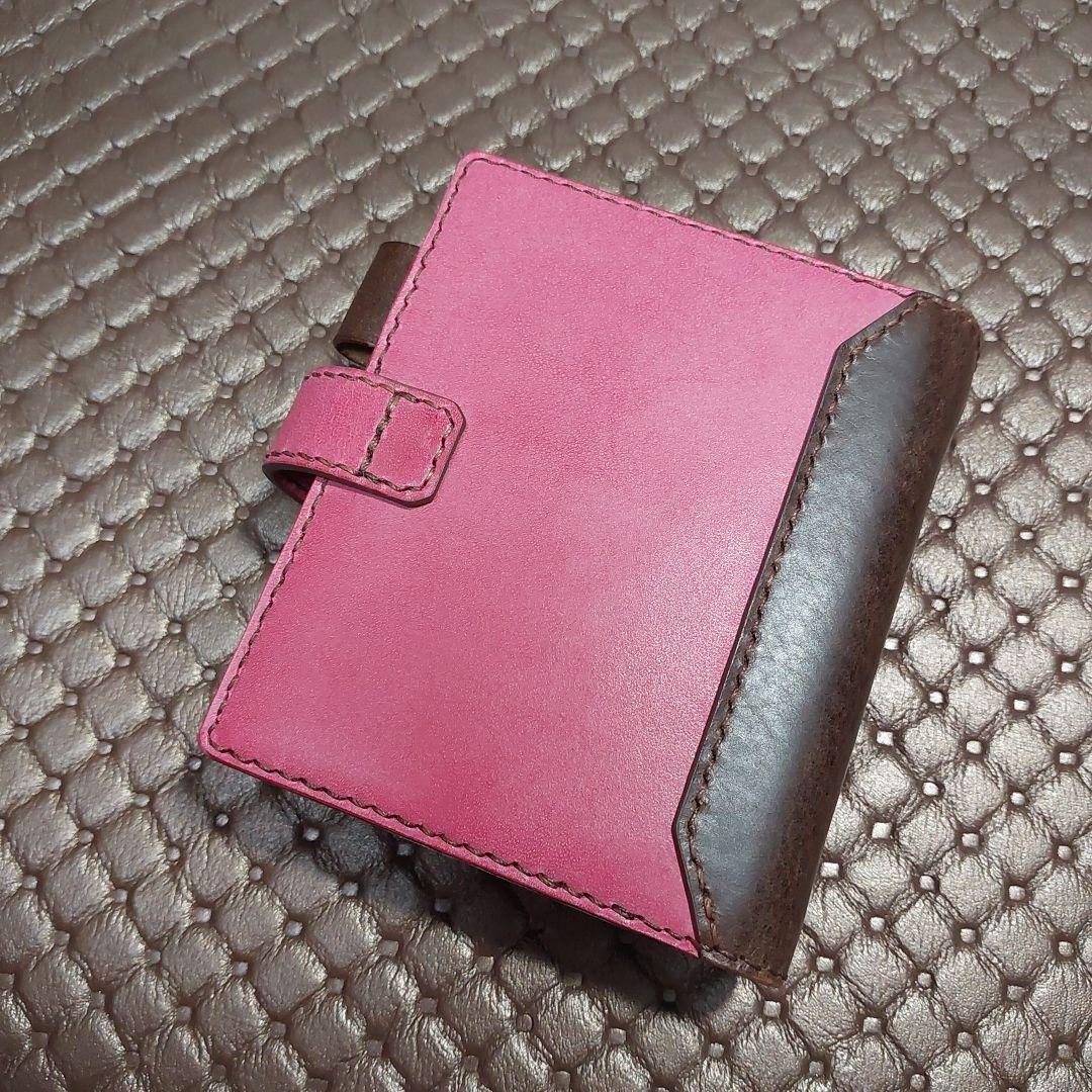 特価！ ロロマ コーラル 3穴 ミニバインダー システム手帳 ピンク リボン