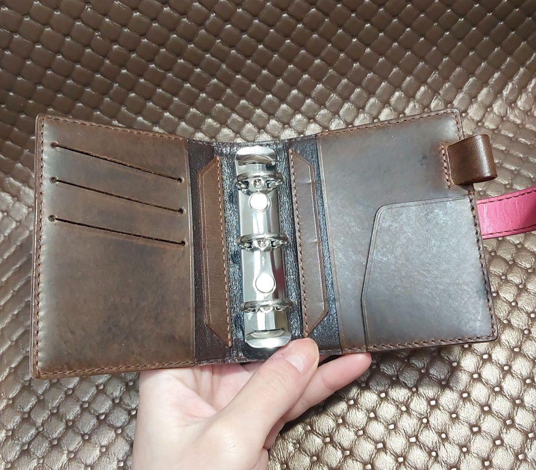 特価！ ロロマ コーラル 3穴 ミニバインダー システム手帳 ピンク リボン