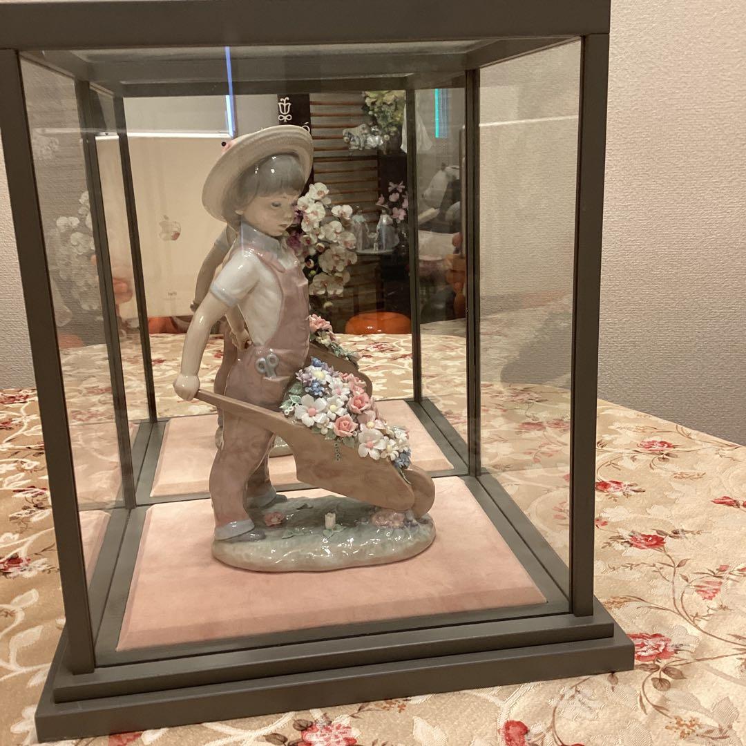 リヤドロ　純正ガラスケース　背面鏡　美品