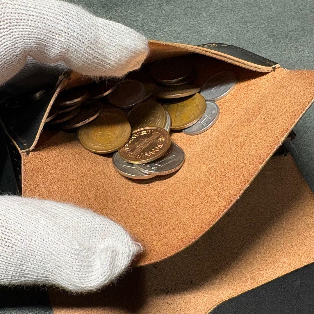 栃木レザー ショートトラッカーウォレット ブラック 黒 コンチョ コンパクト