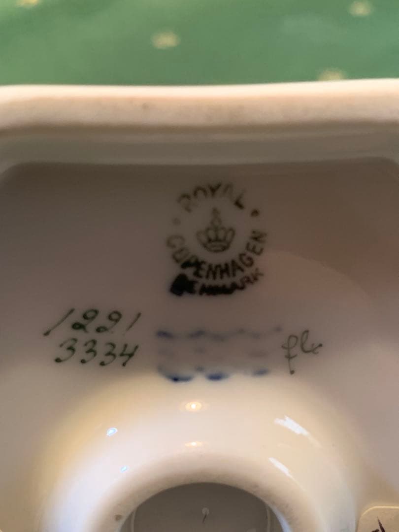 ロイヤルコペンハーゲン　アンティーク1923年のサキソンフラワーのキャンドル立！