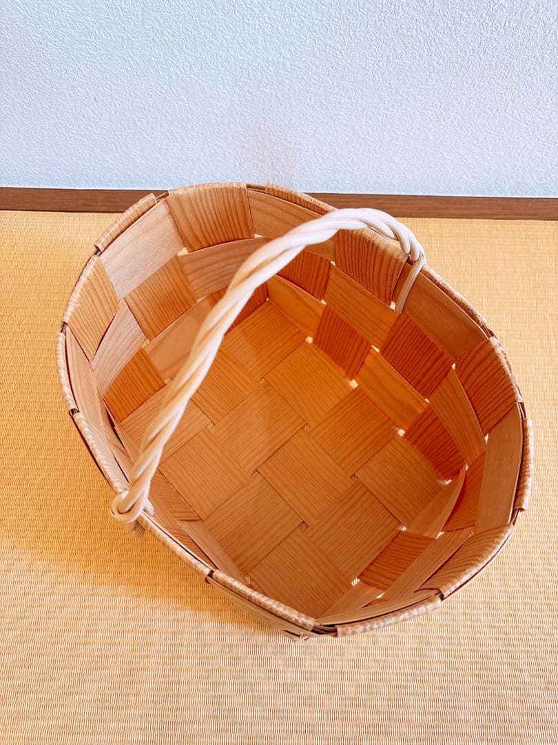 akko 北欧フィンランド モミの木 かご バスケット S