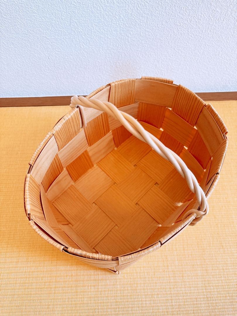 akko 北欧フィンランド モミの木 かご バスケット S