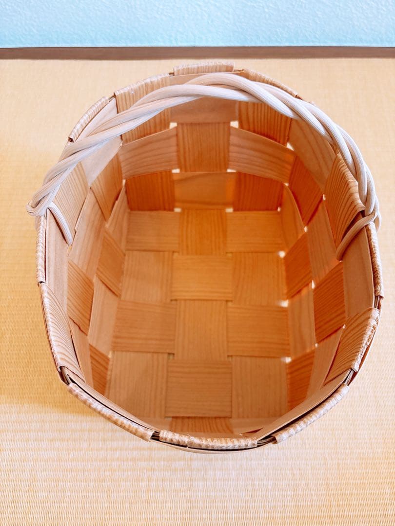 akko 北欧フィンランド モミの木 かご バスケット S