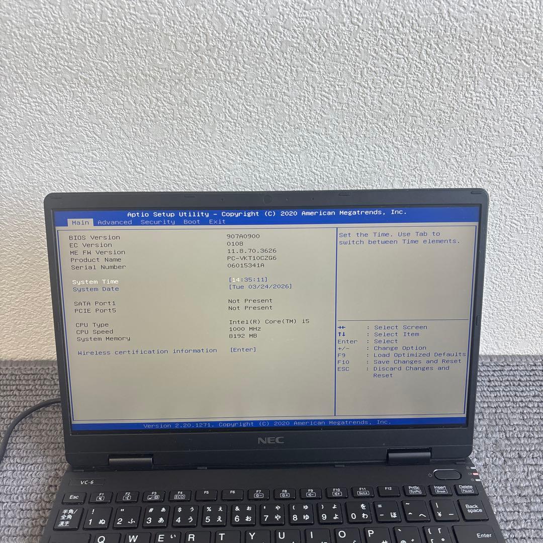 NEC versapro VC-6 i5第10世代　メモリ8GB #7205