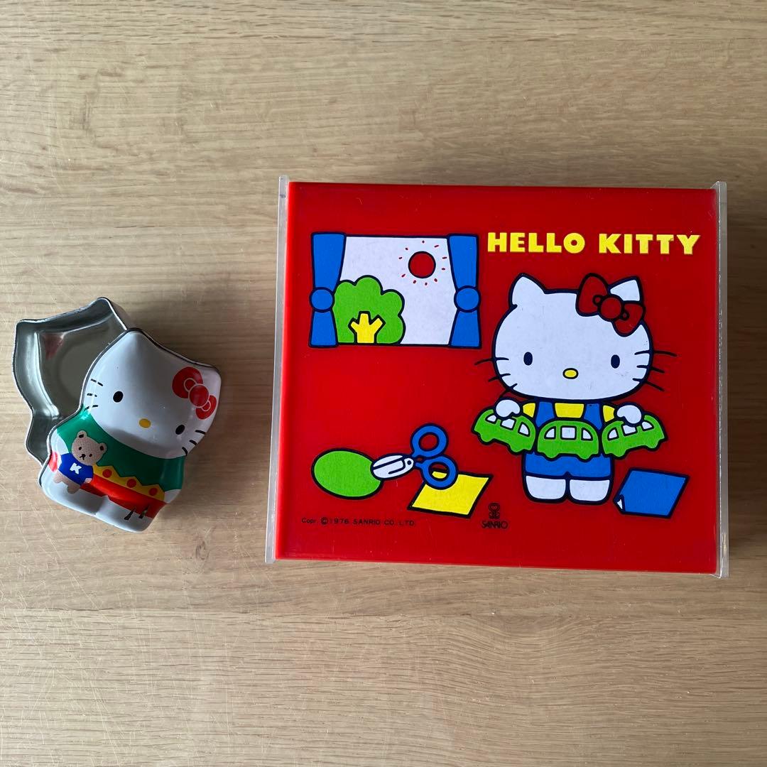 サンリオ ハローキティ メモボックス メモ付き昭和レトロ　缶2点セット