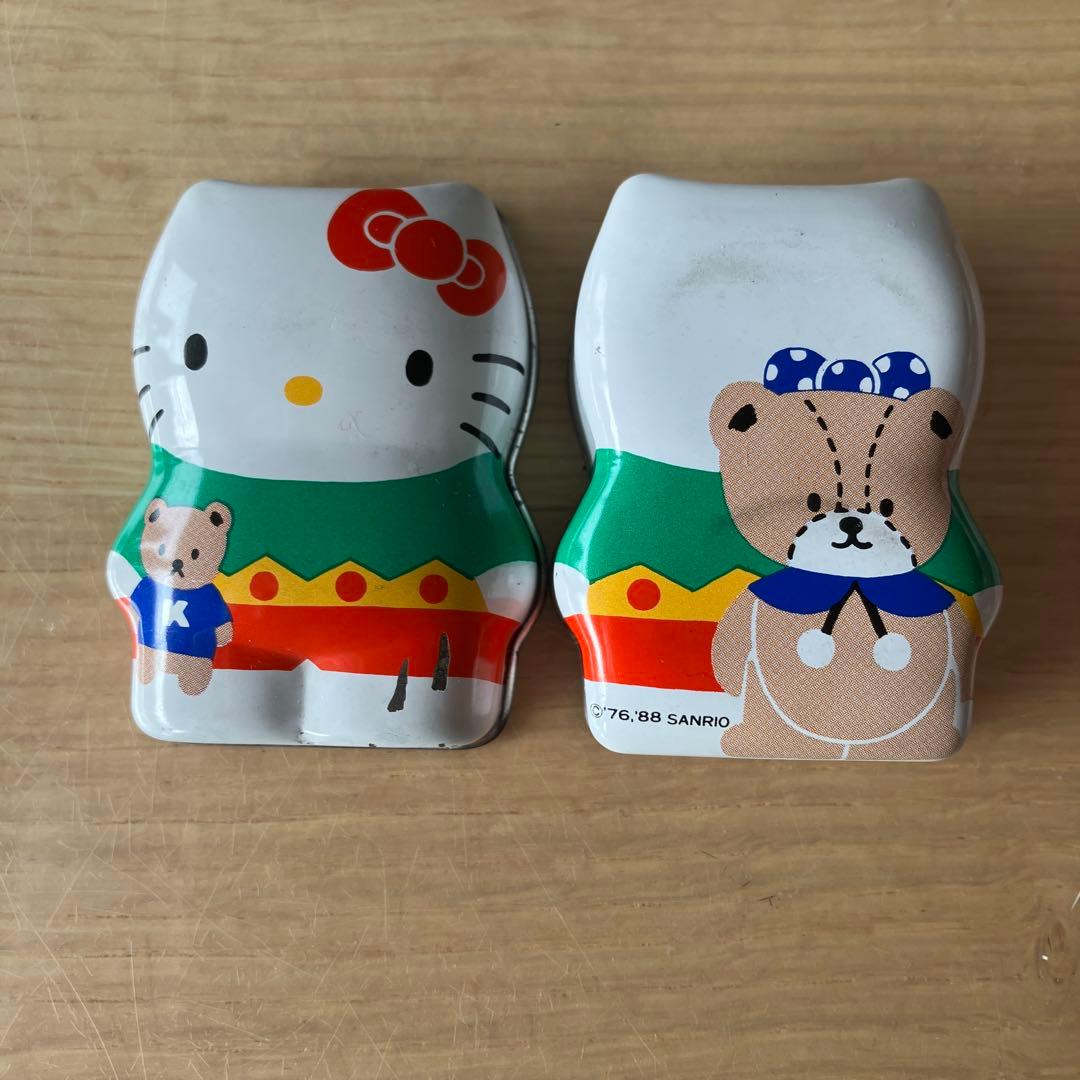 サンリオ ハローキティ メモボックス メモ付き昭和レトロ　缶2点セット