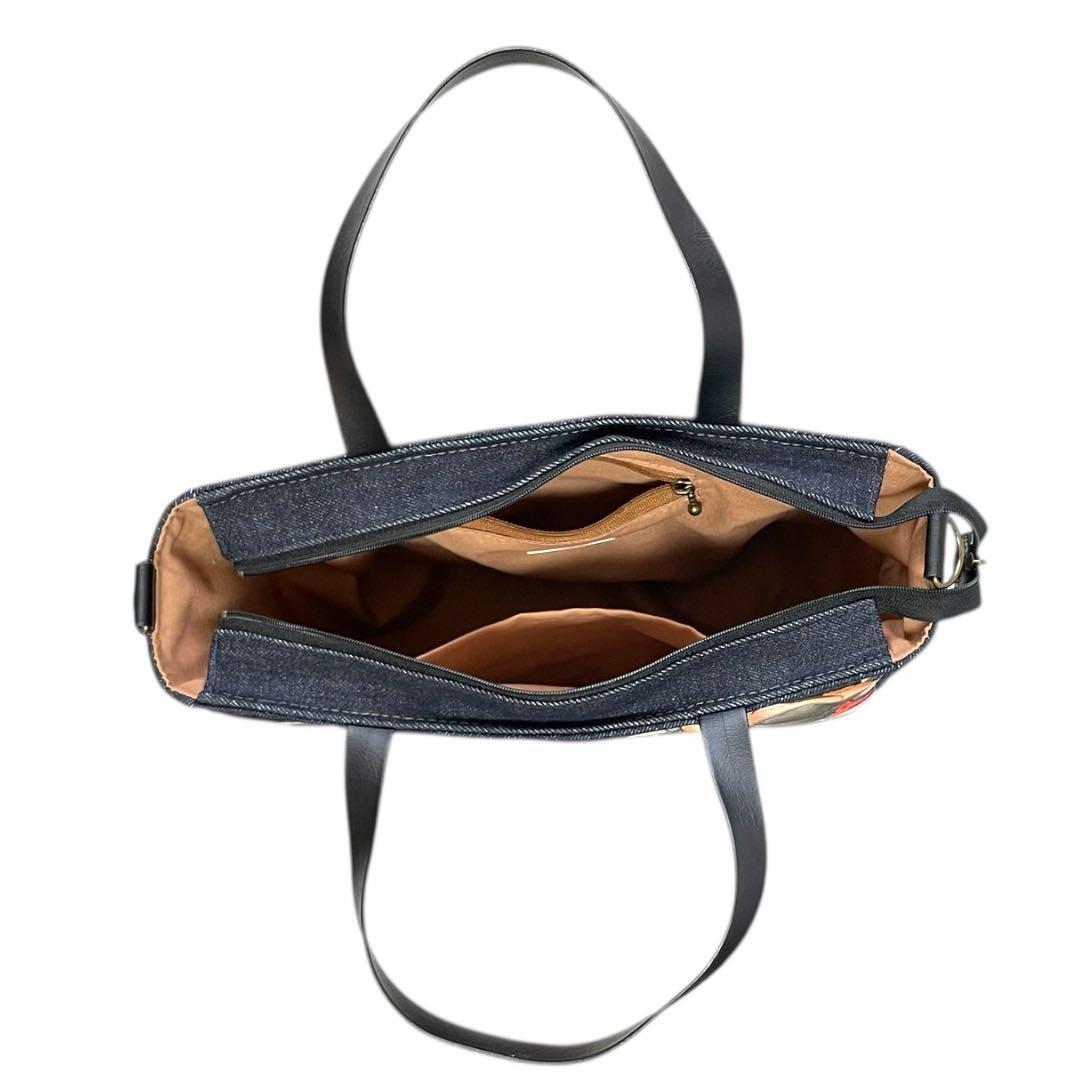 あおりポケット付き 2way角丸バッグ las elegantes