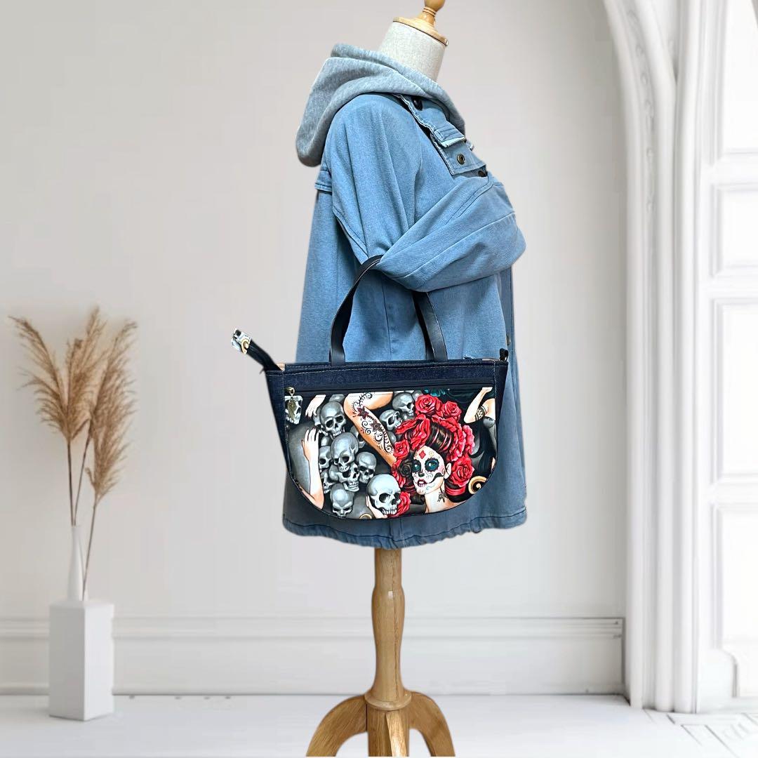 あおりポケット付き 2way角丸バッグ las elegantes