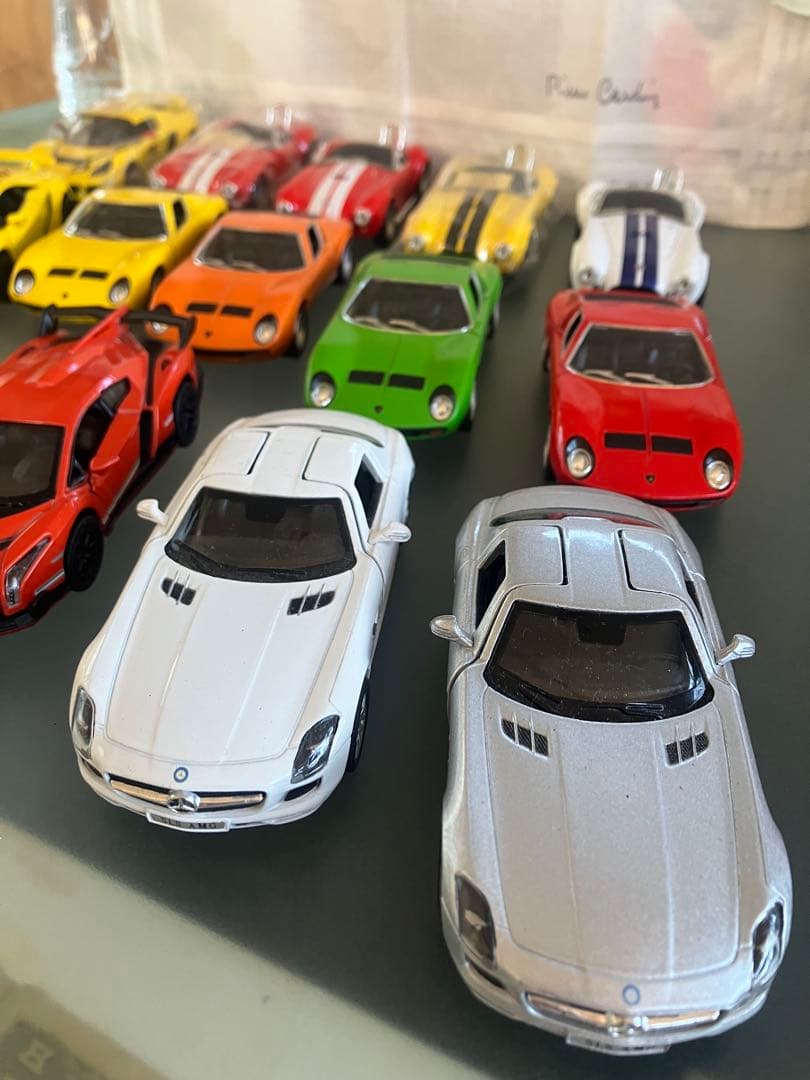 専用品まとめ売りベンツ ランボルギーニACコブラプルバックミニカー16台セット