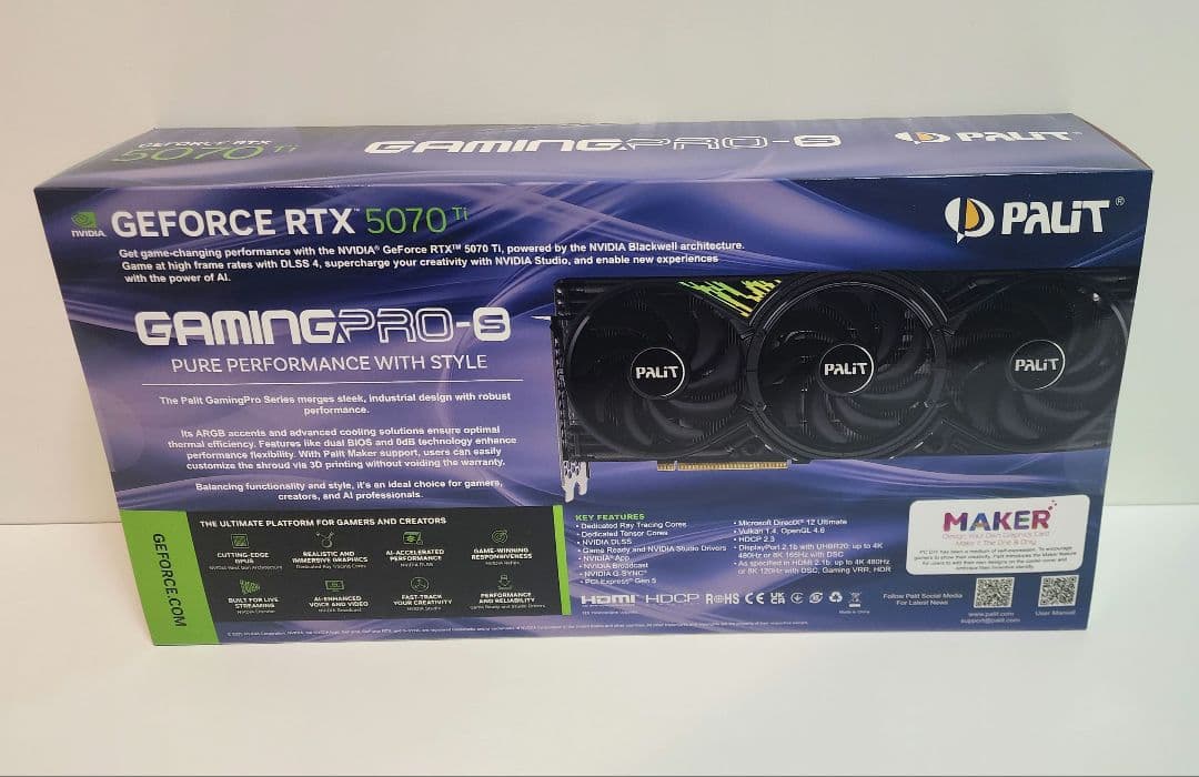 ★未開封・送料込★Palit GeForce RTX5070Ti