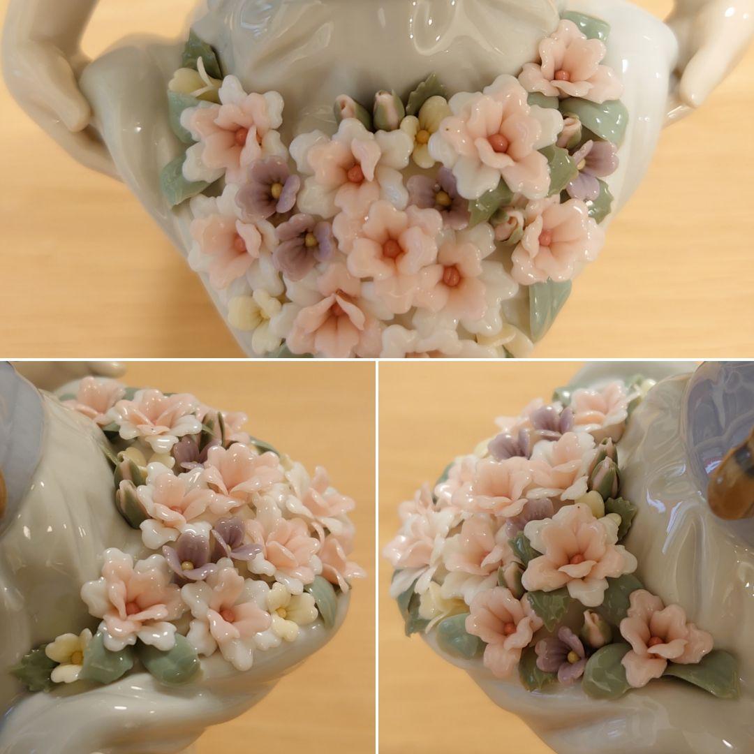 【極美品 欠損無】LLADRO リヤドロ No.6756『たくさん摘めたよ！』