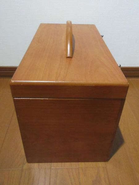 木製コスメメイクボックス三面鏡化粧箱ドレッサーアンティークヴィンテージ昭和レトロ