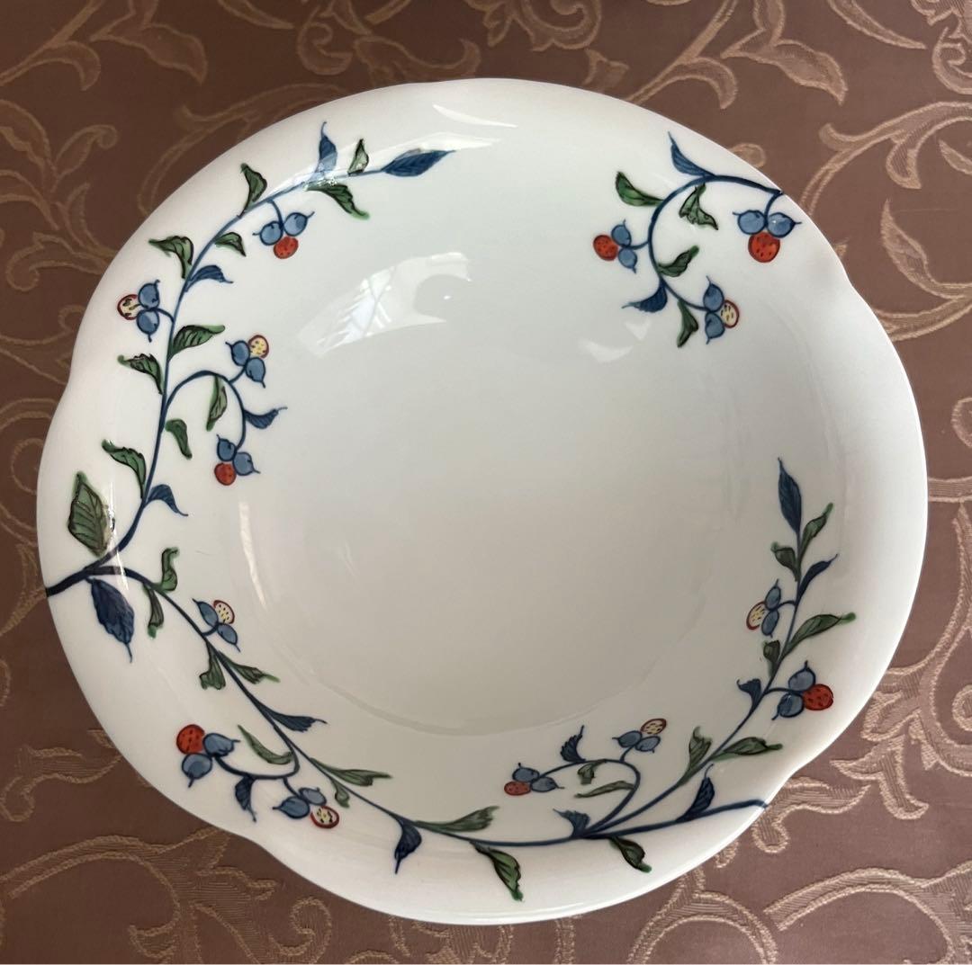 亮秀窯　苺模様　鉢