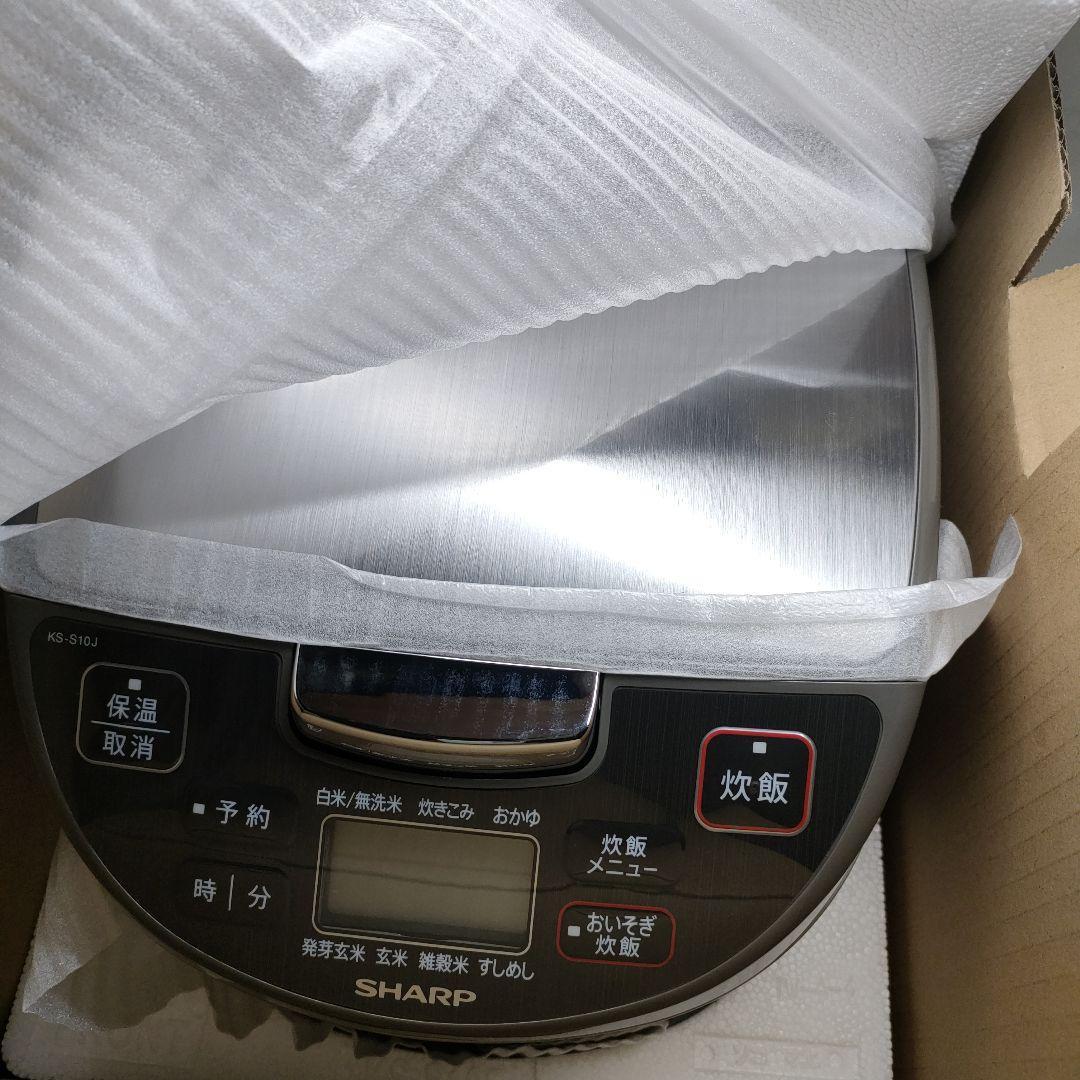 保証書あり③シャープ 炊飯器 シルバー KS-S10J-S