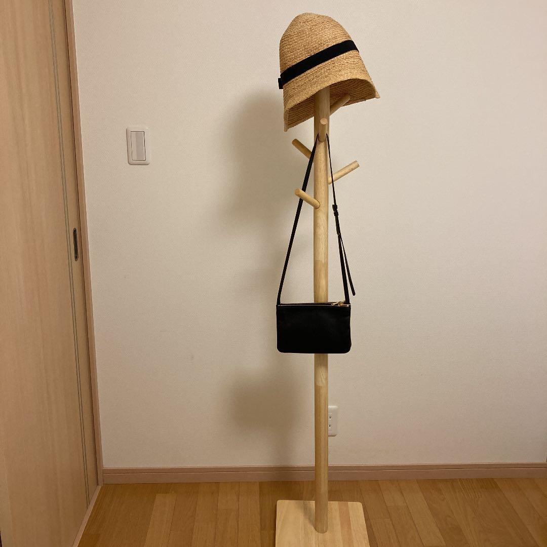 ポールハンガー　コート掛け　木製　高さ160cm ハンガーポール