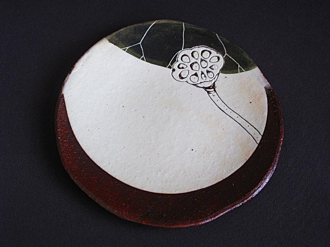人気陶芸作家‼ 大谷桃子『蓮文小皿　三枚』径12㎝