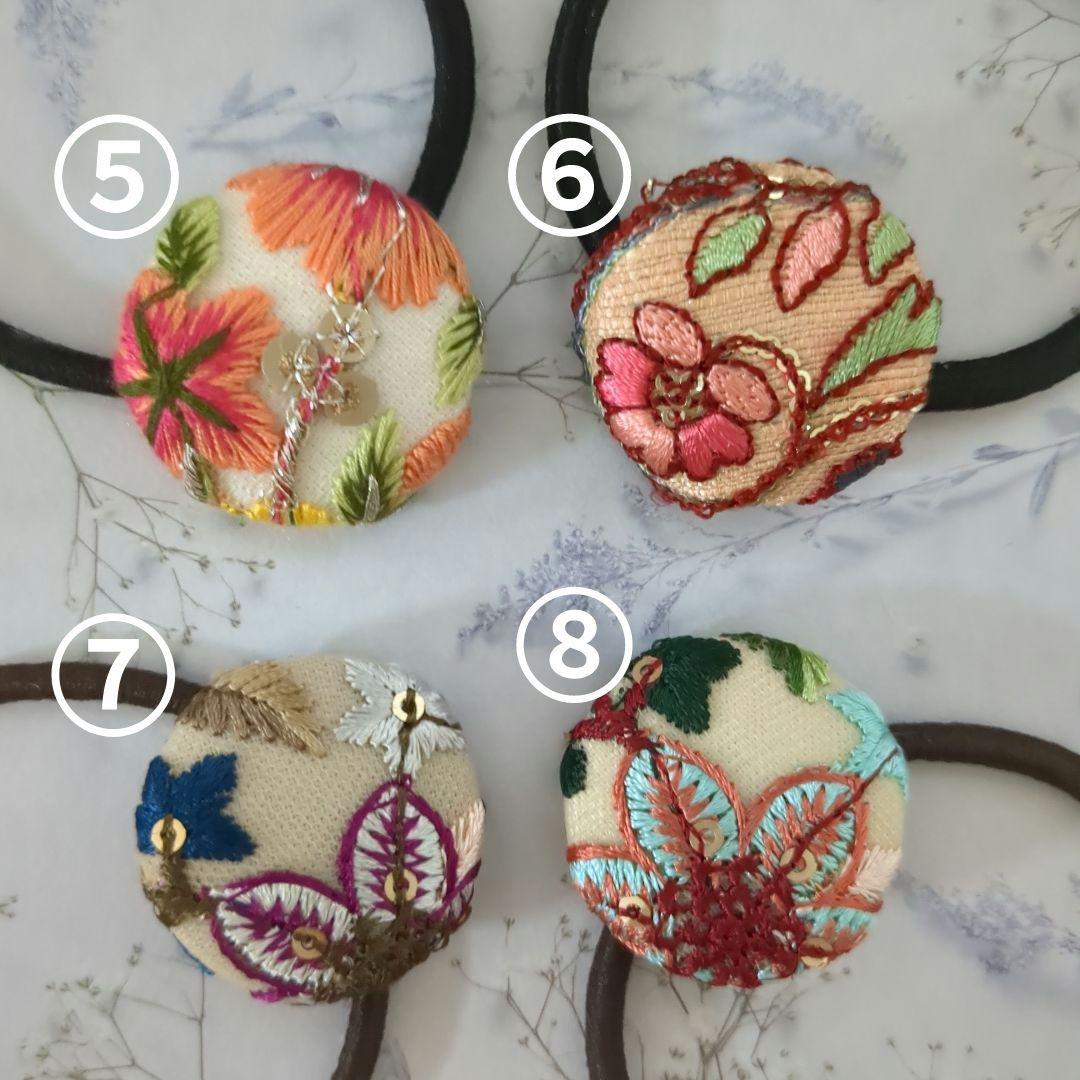 注文ページ///インド刺繍リボン　ヘアゴムorポニーフック　組み合わせ自由