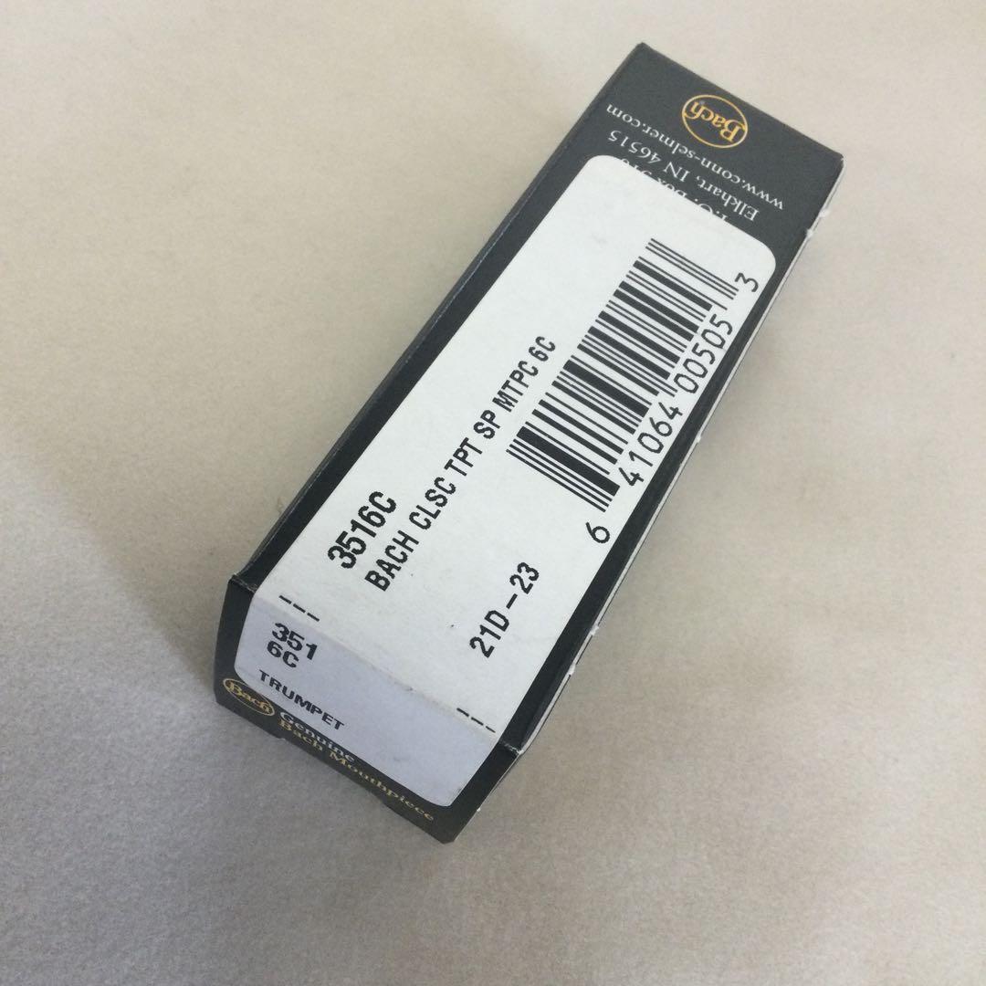 バック ( Bach ) トランペット マウスピース　6C 新品 未開封