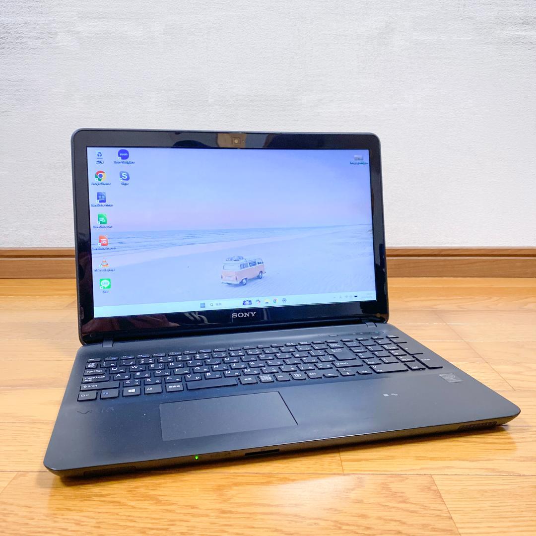コスパ良✨VAIO SSD128 メモリ8GB すぐ使えるノートパソコン カメラ