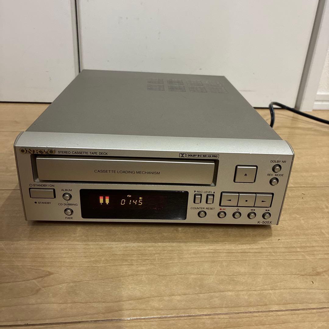 【動作品】ONKYO オンキョー ステレオ カセットテープ デッキ K-505X