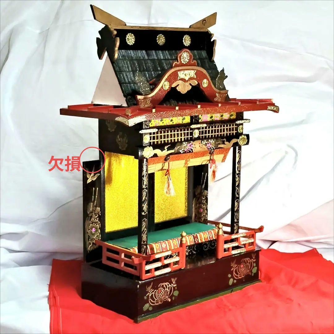 昭和の雛飾り　御殿飾り雛人形　設置時幅45×奥30×高60cm位　簡単組立　雛祭