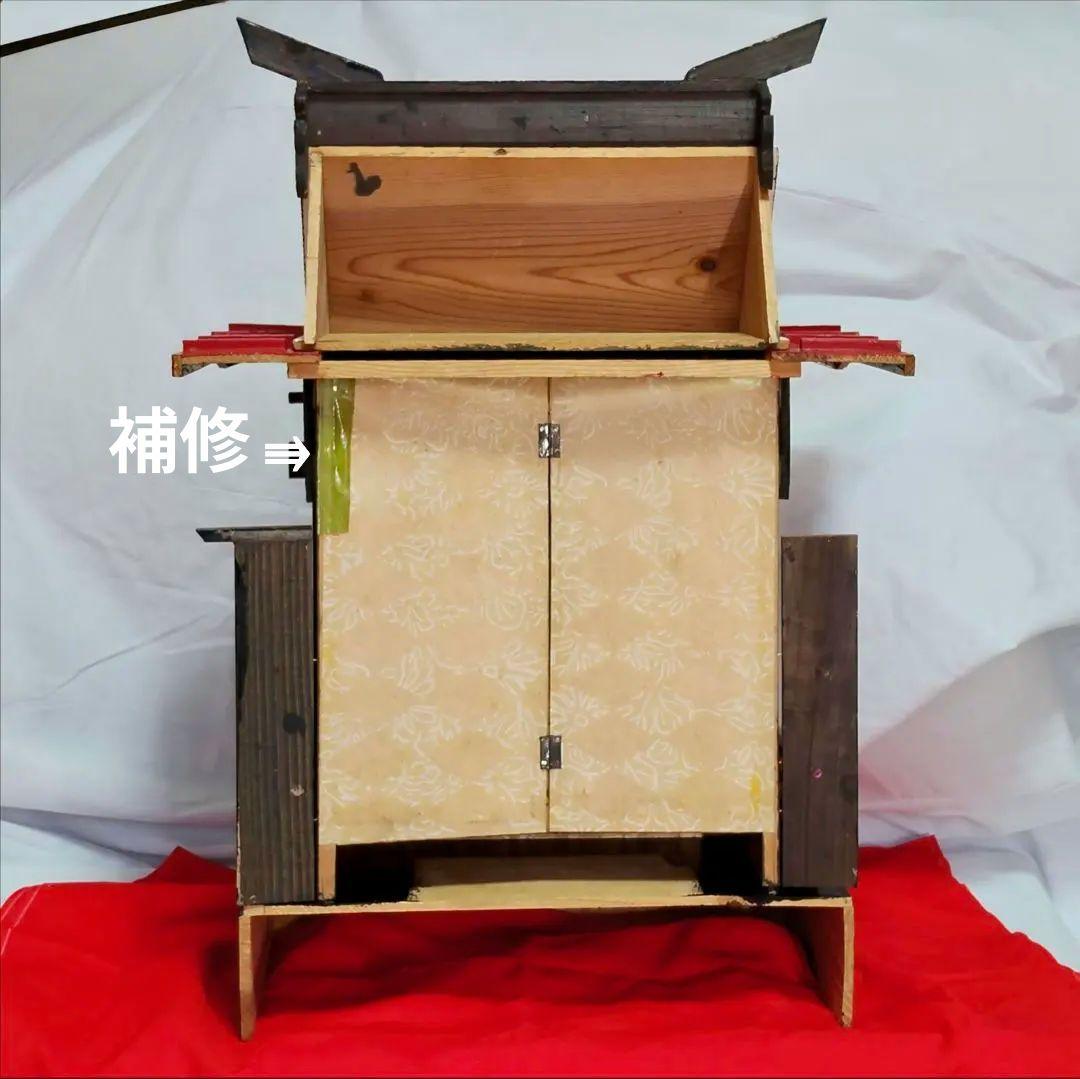 昭和の雛飾り　御殿飾り雛人形　設置時幅45×奥30×高60cm位　簡単組立　雛祭