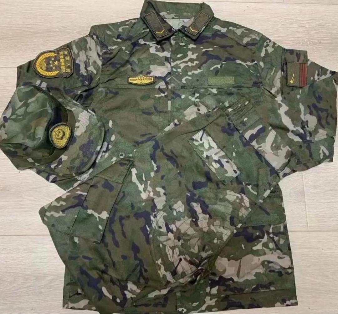 実物未使用 中国軍　人民武装警察現役21式迷彩服戦闘服上下　未開封品　軍服