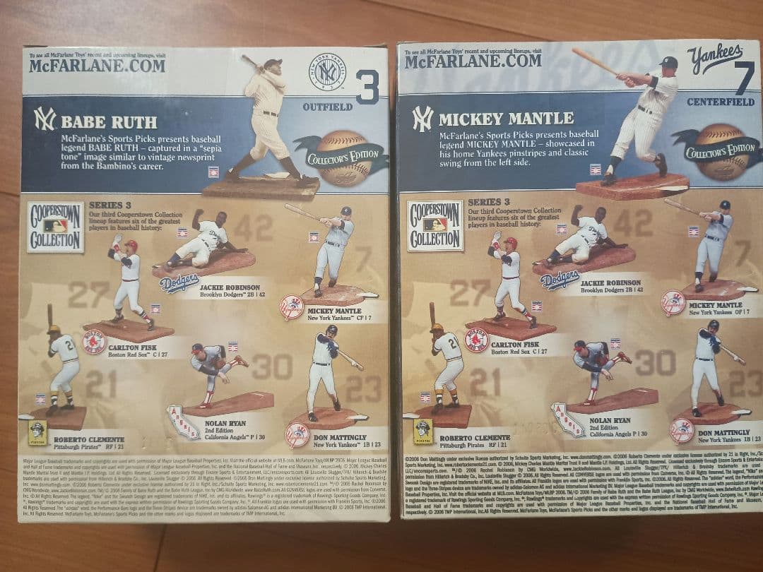 ミッキーマントル&ベーブ・ルース フィギュアセット　MLB マクファーレン