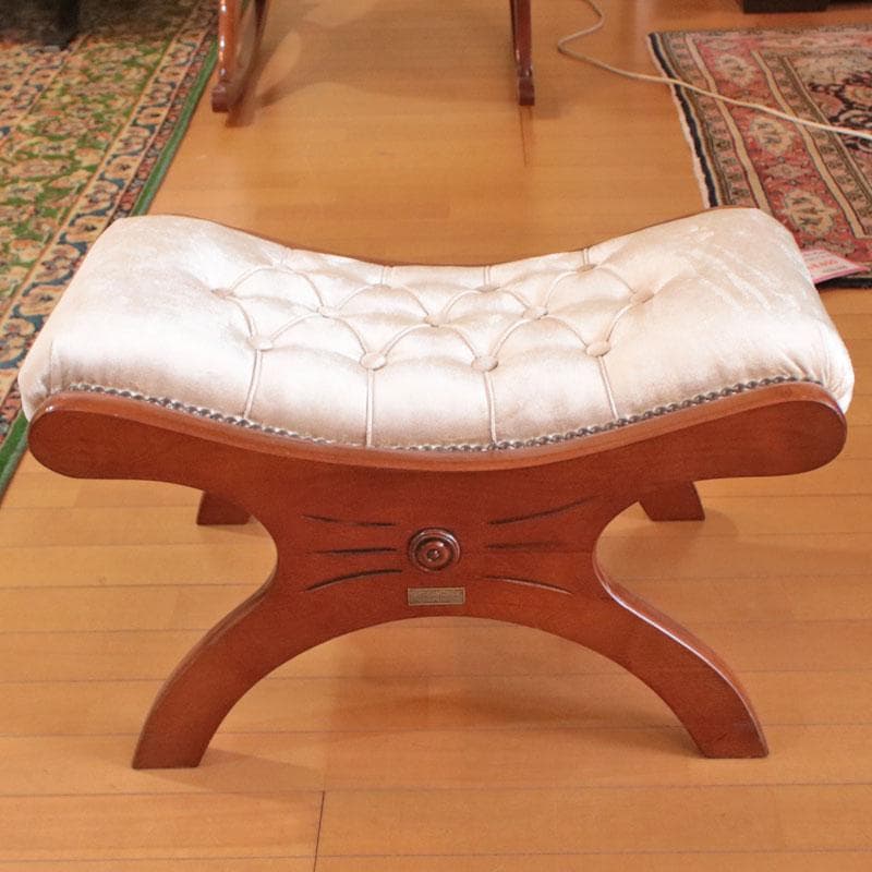 ロッキングチェア オットマンセット ファブリック ベージュ 222-1268