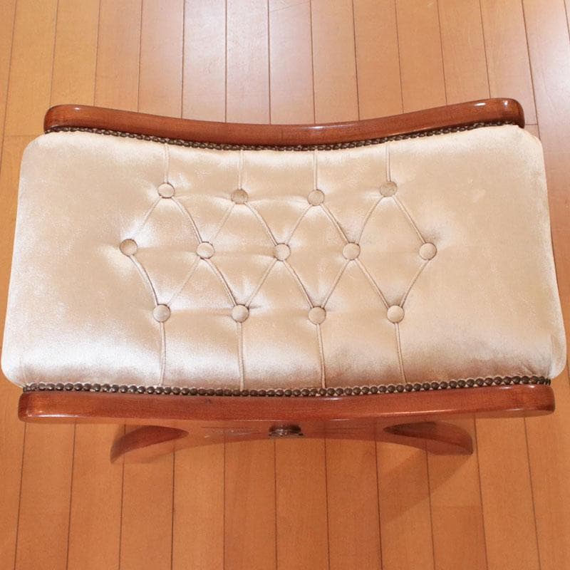 ロッキングチェア オットマンセット ファブリック ベージュ 222-1268