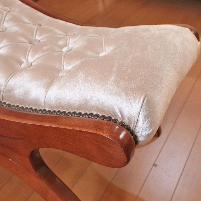 ロッキングチェア オットマンセット ファブリック ベージュ 222-1268