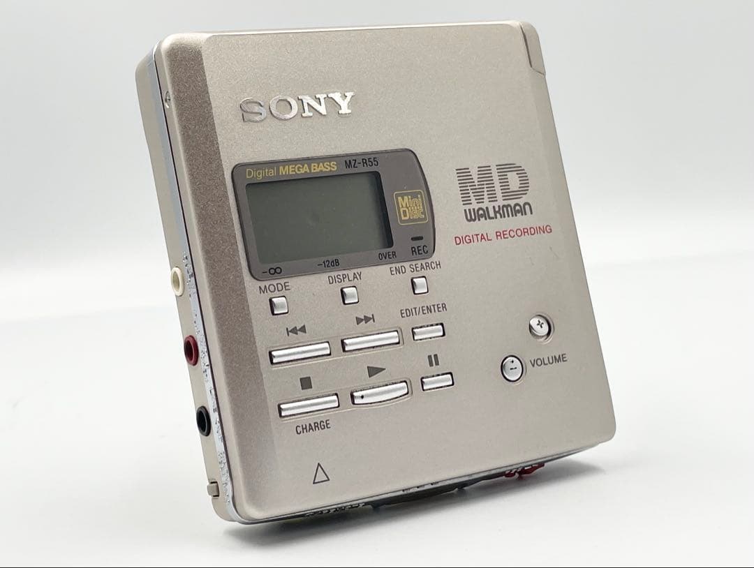 録音再生◯ 外観美品　SONY MZ-R55 Walkman MDレコーダー