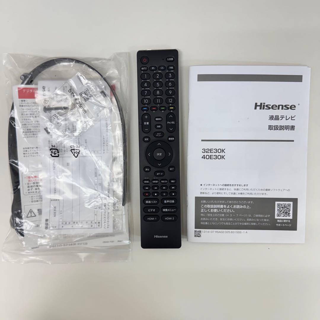 美品！ハイセンステレビ 40E30K 24年製 メーカー保証付き 40型