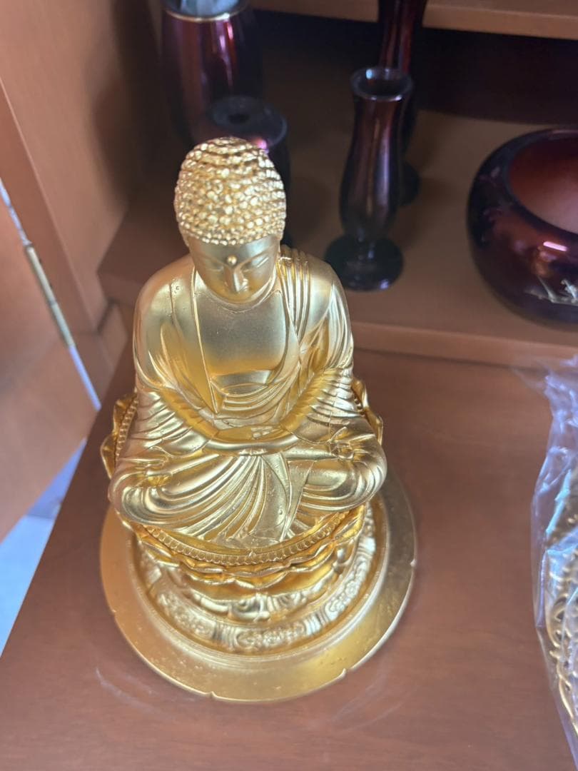 昭和時代　当時品　黄金仏像　極上　釈迦如来座像　未使用
