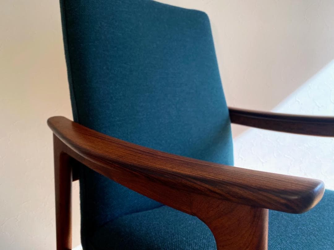 1960-70s デンマーク製 ローズウッド×マホガニー イージーチェア 仕上済