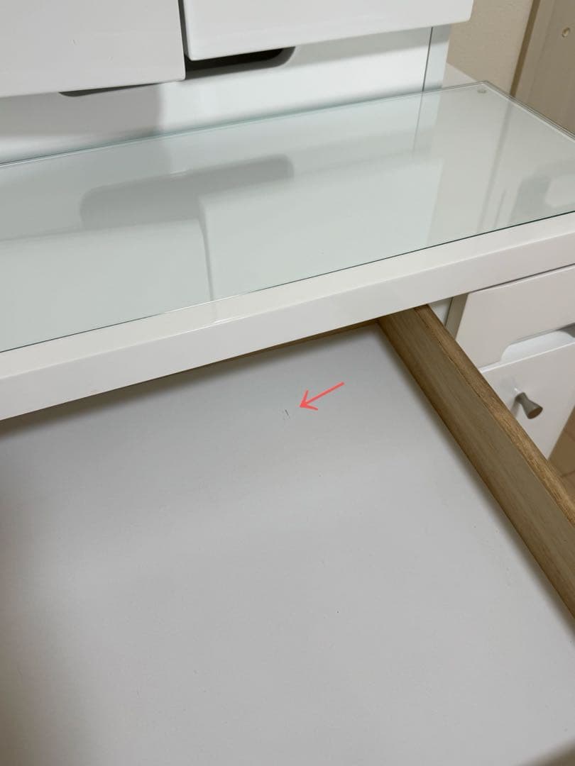 NITORI ホワイトドレッサー・鏡台 三面鏡　椅子別売り