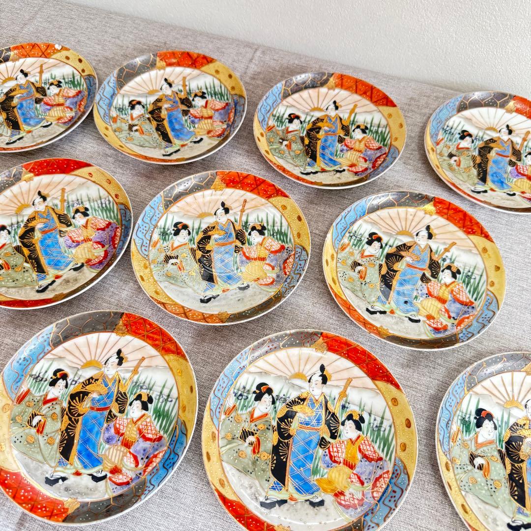 古伊万里 色絵 皿 小皿 時代 飾り皿 菓子皿 骨董 蔵出し アンティーク