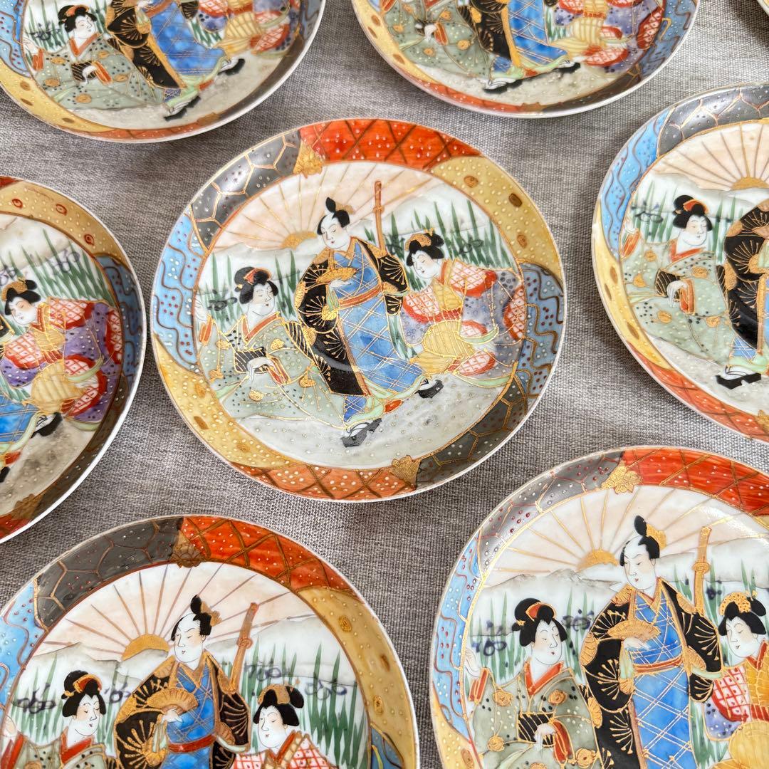 古伊万里 色絵 皿 小皿 時代 飾り皿 菓子皿 骨董 蔵出し アンティーク