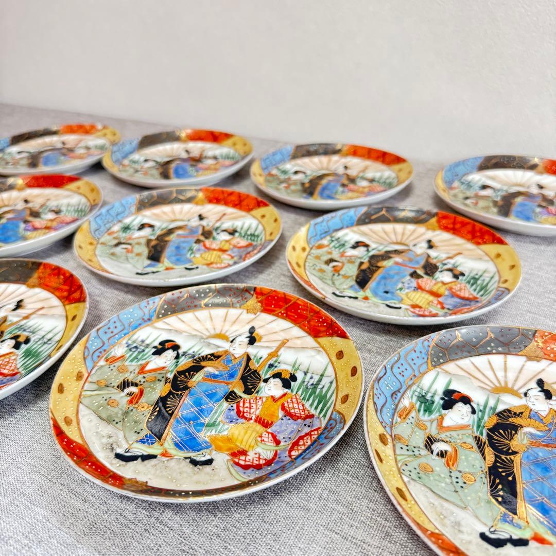 古伊万里 色絵 皿 小皿 時代 飾り皿 菓子皿 骨董 蔵出し アンティーク