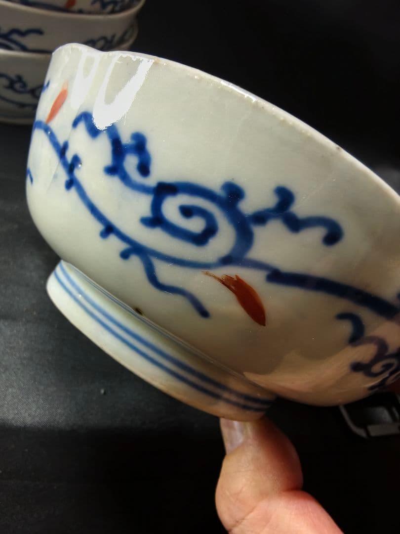 古伊万里 金彩色絵深皿 手描き 明治骨董 旧家蔵出美品 アンティーク 古美術