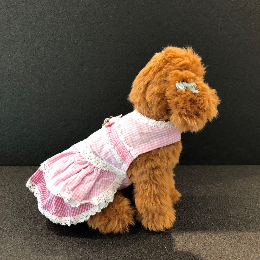 【新品】トイプードル お座りぬいぐるみ お洋服2枚付き H27cm