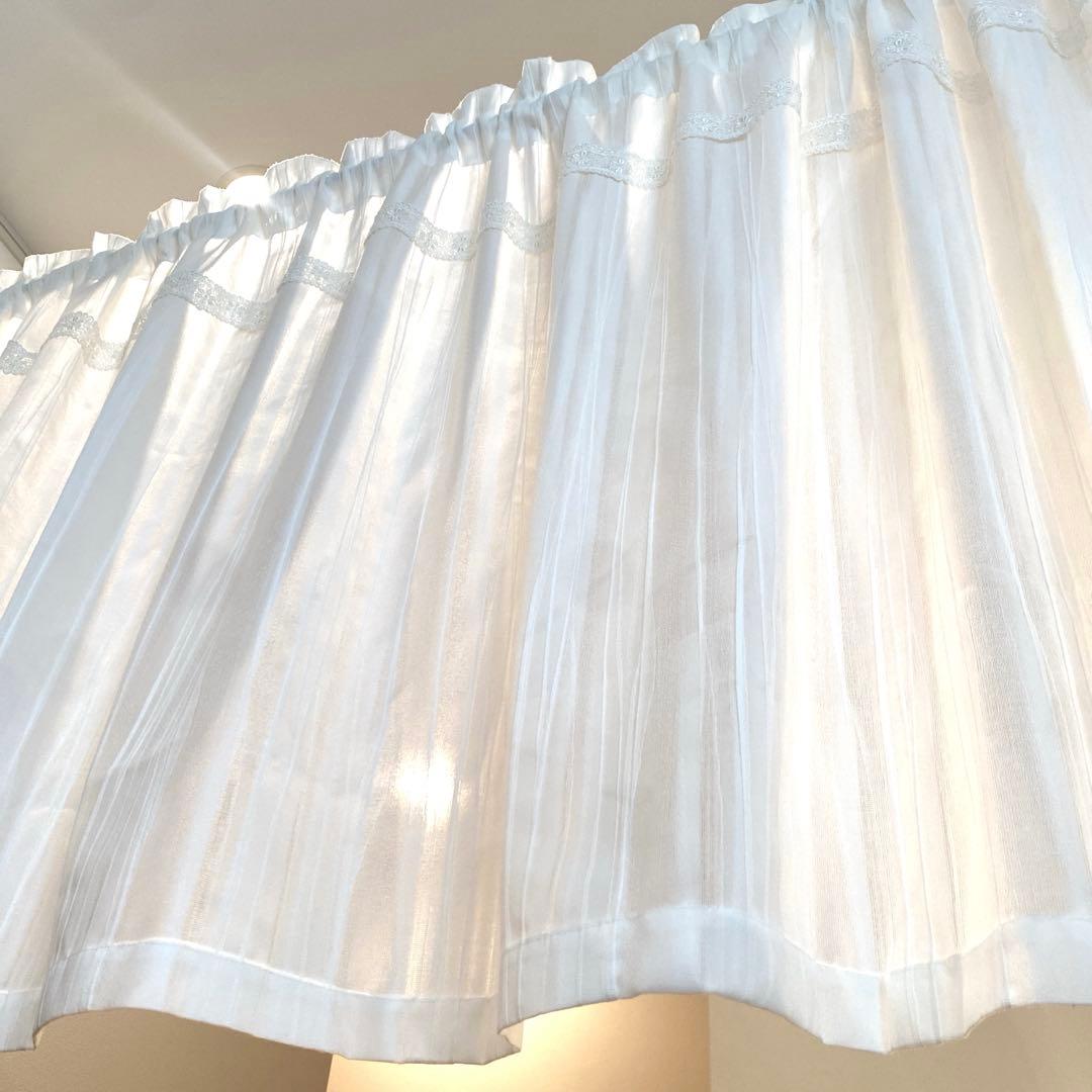 カフェカーテン✿*:❛ねむ❕❜刺繍レース✩.*ハンドメイド*:..。♡*゜