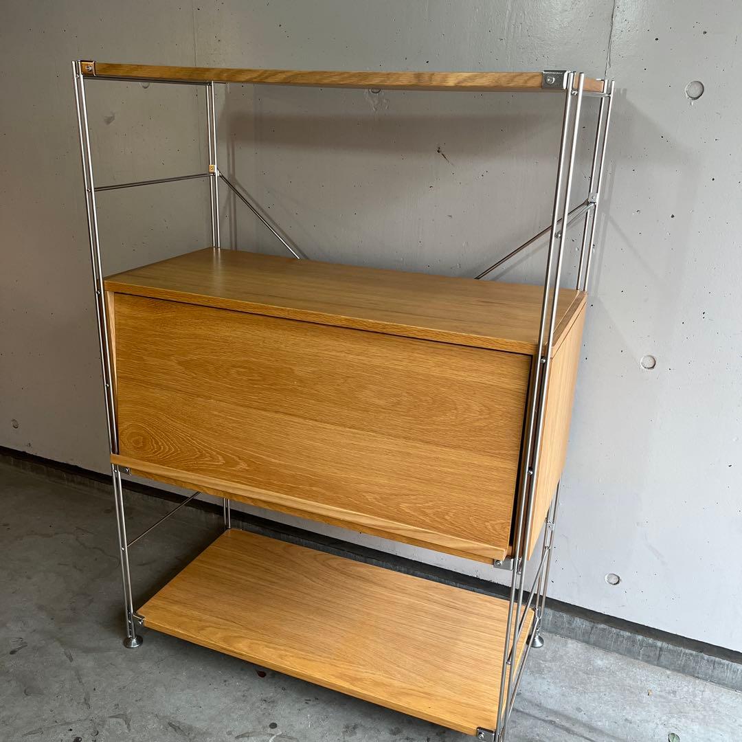 ponpon ★無印 ステンレスユニットシェルフ ボックスフラップ扉