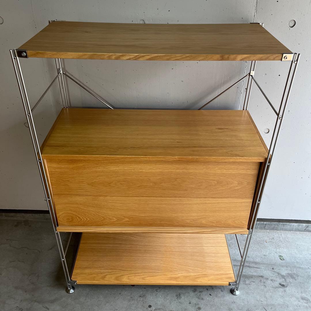 ponpon ★無印 ステンレスユニットシェルフ ボックスフラップ扉