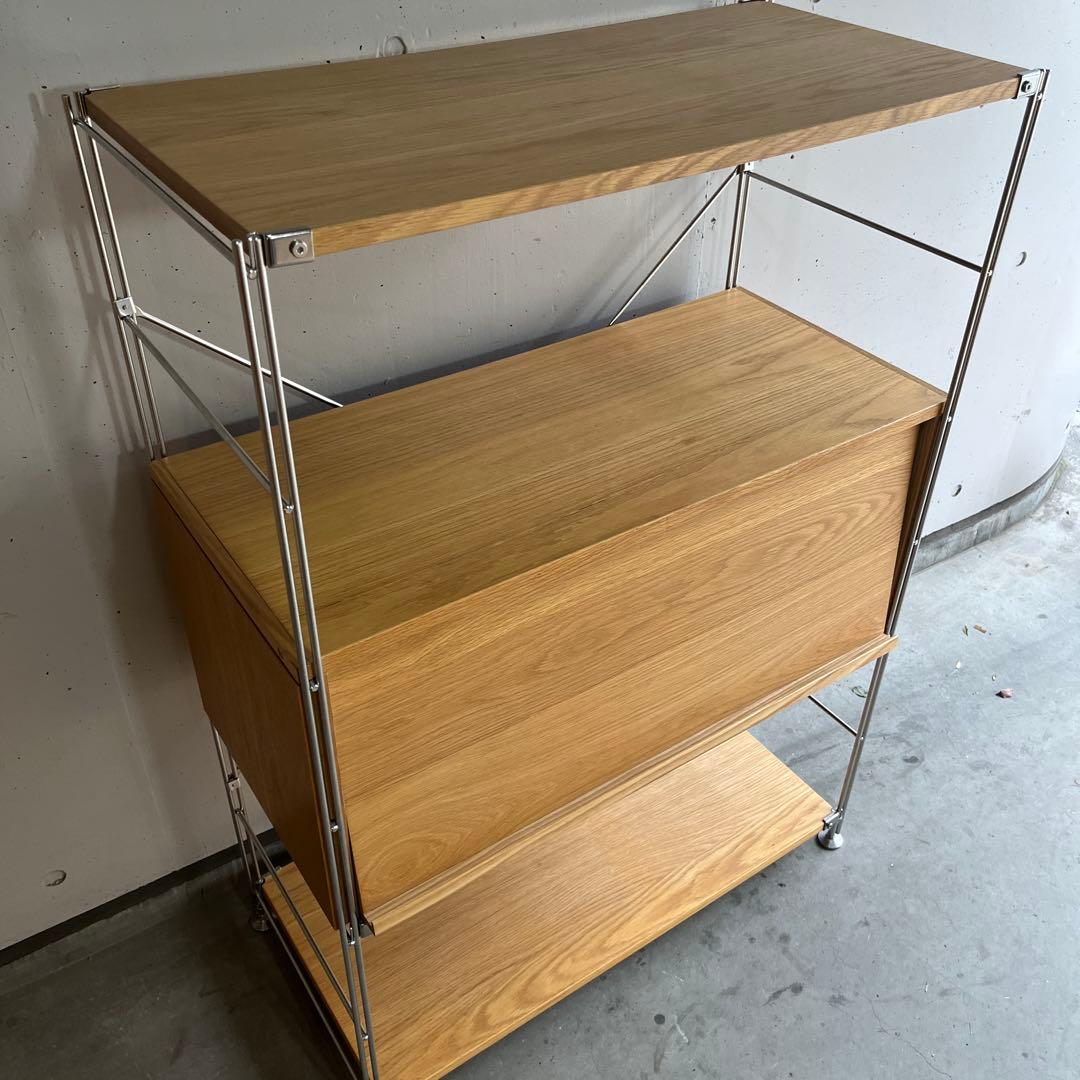 ponpon ★無印 ステンレスユニットシェルフ ボックスフラップ扉