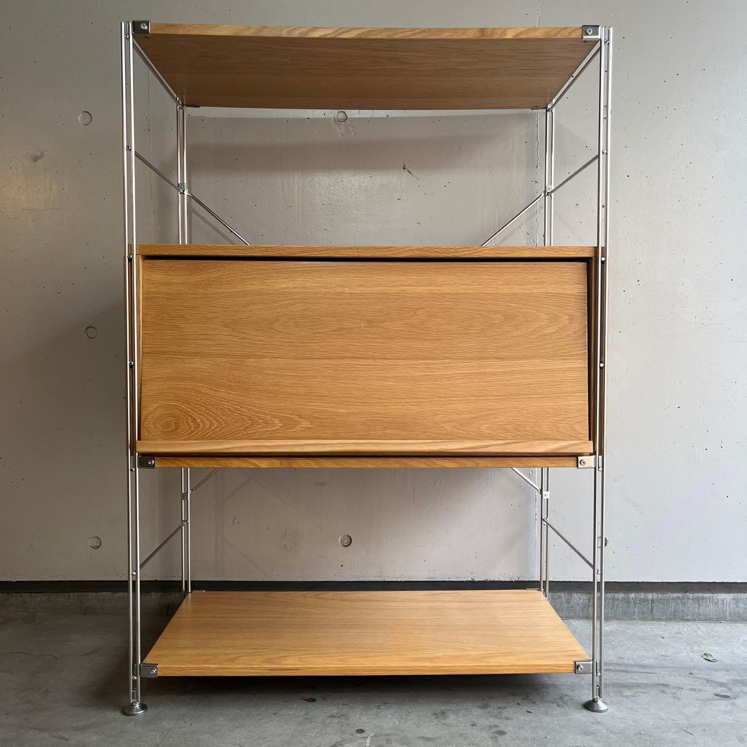 ponpon ★無印 ステンレスユニットシェルフ ボックスフラップ扉