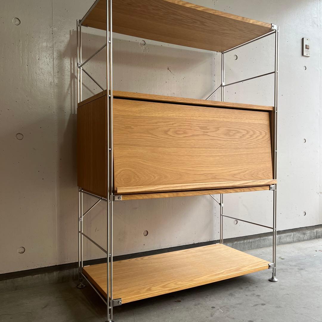 ponpon ★無印 ステンレスユニットシェルフ ボックスフラップ扉