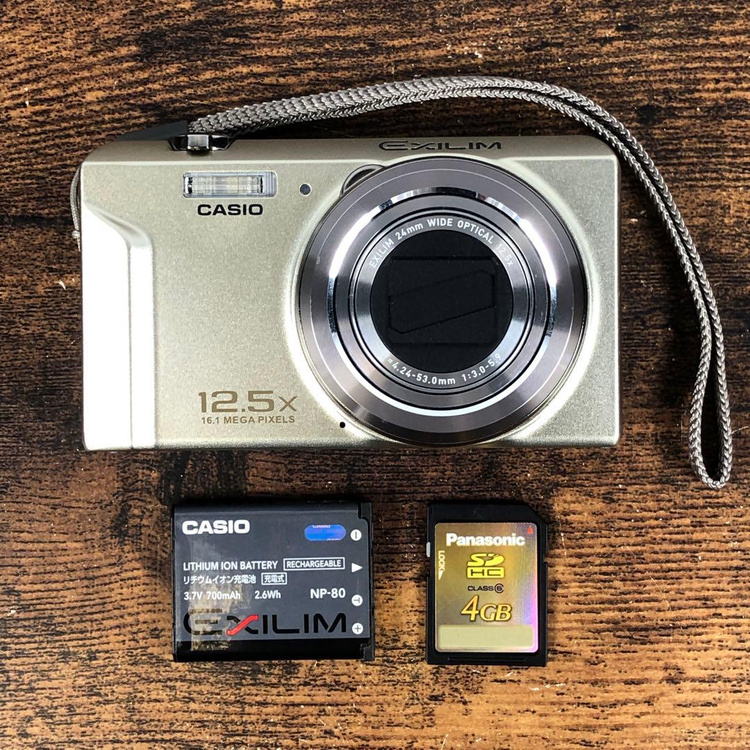 動作確認済 美品 CASIO EXILIM EX-ZS150 ゴールド